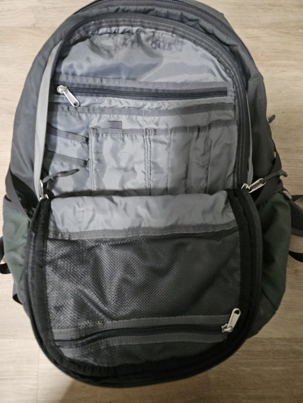 The North Face Surge Backpack Gray Black Laptop Travel School Bag